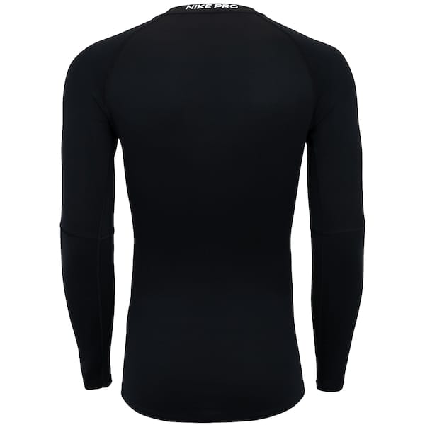 Vista 2 Camiseta Masculina Nike Manga Longa Dri-Fit Tight TOP LS Nike PRETO/BRANCO