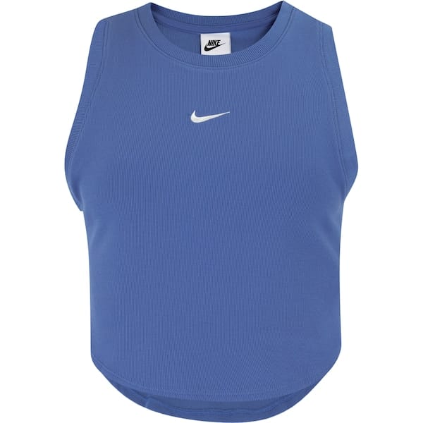 Vista principal Blusa Cropped Regata Feminina Nike Sportswear Essentials Nike AZUL CLARO