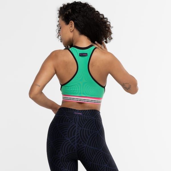 Vista 2 Blusa Cropped Feminina Puma Lemlem Tank Puma VERDE