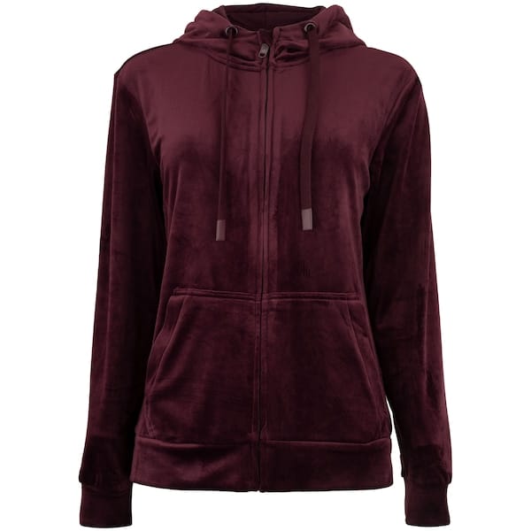 Vista principal Jaqueta Feminina Oxer com Capuz Plush Cap Bex Oxer ROXO ESCURO