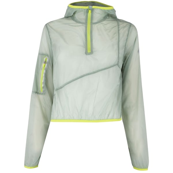 Vista principal Blusão Feminino ASICS com Capuz Leve Assimétrica ASICS VERDE CLARO