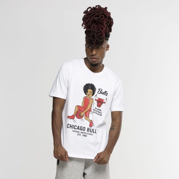 Vista 2 Camiseta do Chicago Bulls New Era NBA Building new era BRANCO