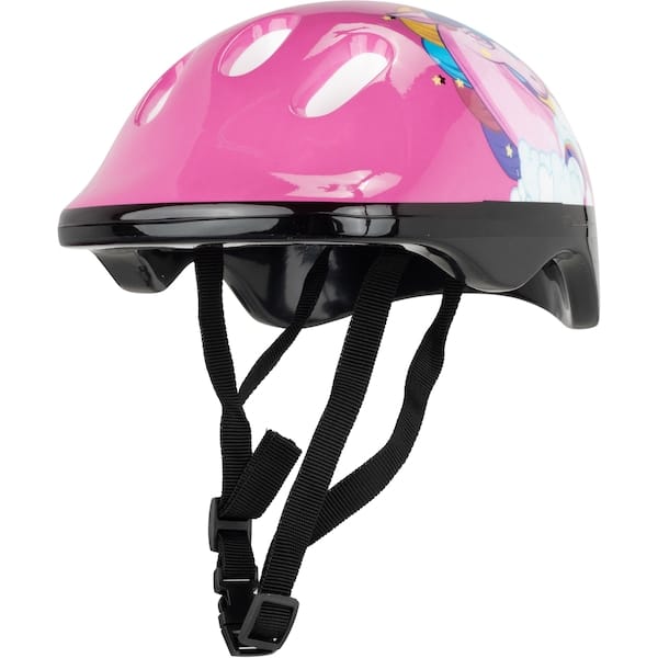 Vista 2 Skate Infantil Spin Unicórnio com Kit Protetor Capacete + 1 Par de Cotoveleira + 1 Par de Joelheira Spin ROSA