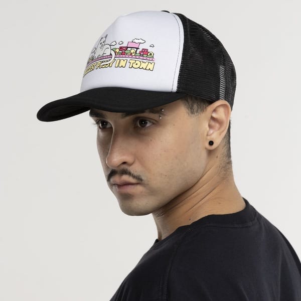 Vista 2 Boné Aba Reta Ripndip Strapback Trucker 2296 PRETO