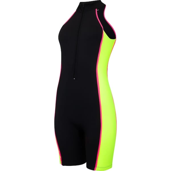 Vista principal Macaquinho Feminino Lauf Cravina Lauf PRETO/VERDE