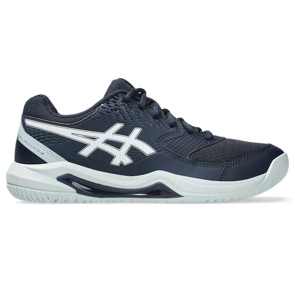 Vista principal Tênis ASICS Gel-Dedicate 8 Feminino ASICS AZUL ESC/BRANCO