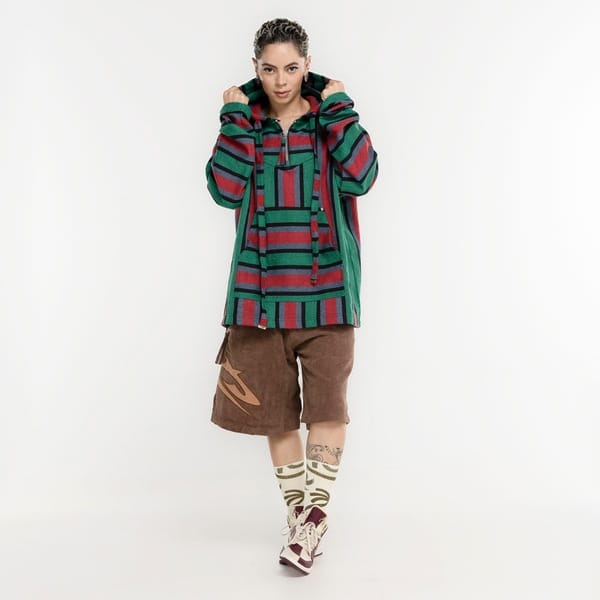 Vista 2 Blusão Piet com Capuz Baja Piet VERDE/CINZA CLA