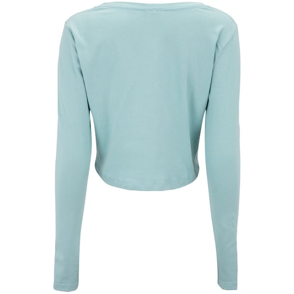 Vista 2 Blusa Cropped Feminina ASICS Manga Longa Cava Tradicional ASICS AZUL CLARO