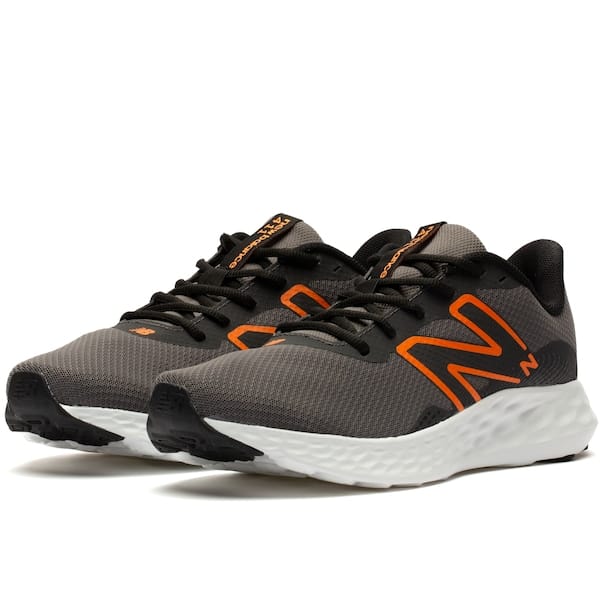 Vista 2 Tênis New Balance 411 V'3 Masculino New Balance CINZA ESC/LARANJ CLA