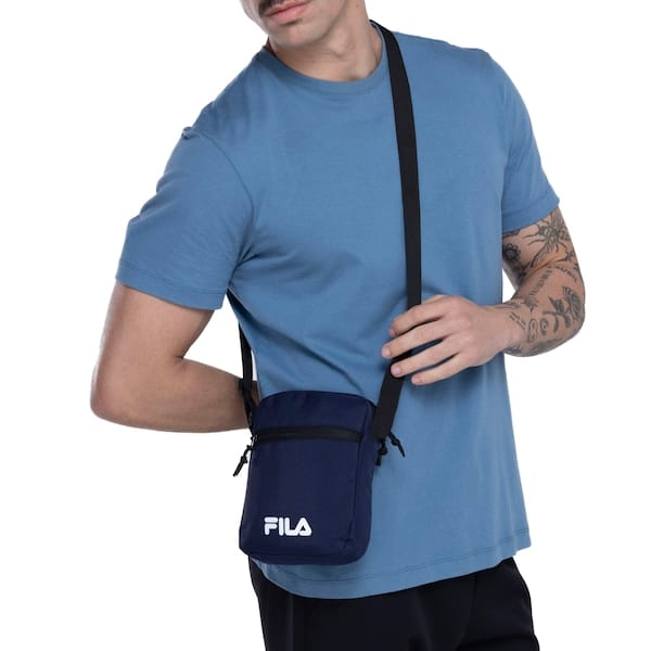 Vista principal Bolsa Fila Lateral Prime Pocket Fila AZUL ESC/BRANCO
