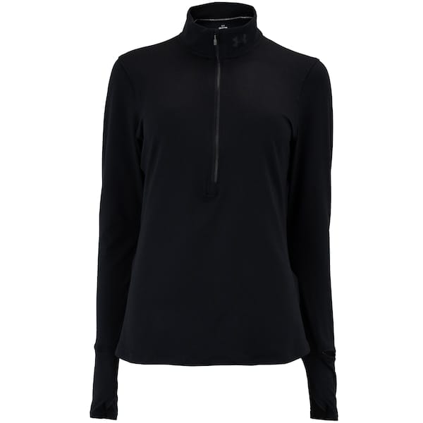 Vista principal Camiseta Manga Longa Feminina Under Armour Qualifier Under Armour PRETO/PRATA