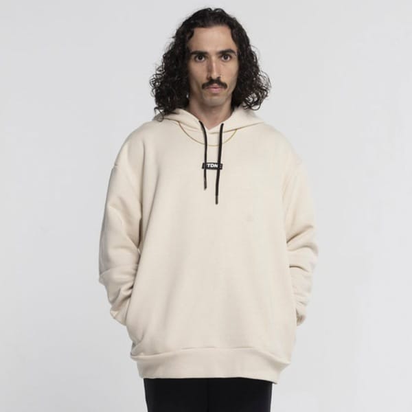 Vista 2 Blusa de Moletom FTDNC com Capuz Estampado FTDNC BEGE