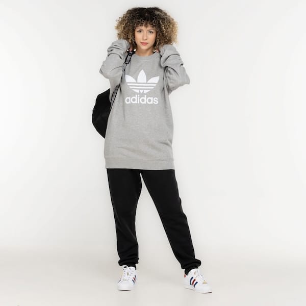Vista 2 Blusa de Moletom adidas Originals Trefoil Adidas CINZA