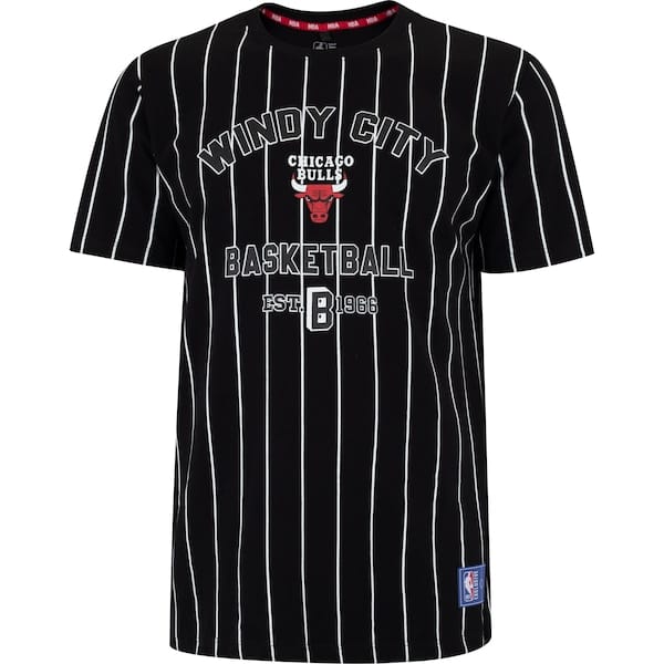 Camiseta do Chicago Bulls NBA Masculina White Stripes