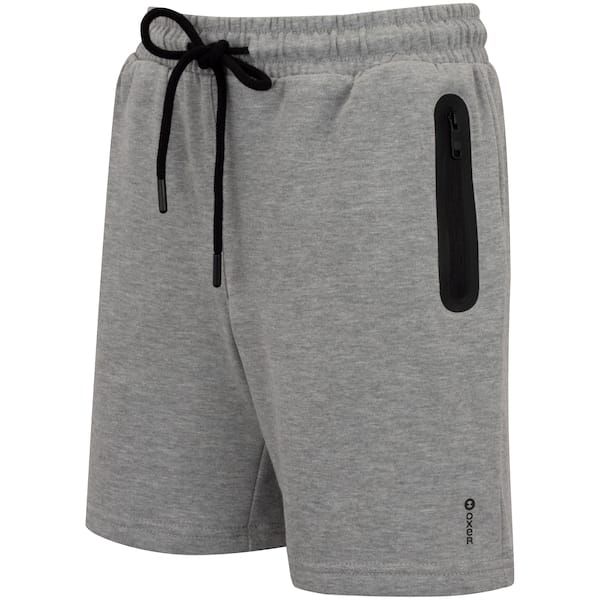 Vista principal Bermuda de Moletom Infantil Oxer Bolso Selado Oxer CINZA MESCLA
