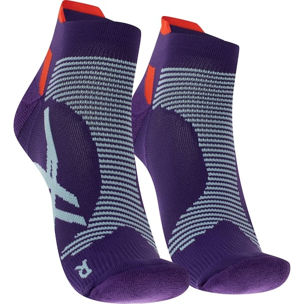 Vista principal Meia Para Corrida ASICS Cano Baixo Tech Single Tamanho 34-38 Adulto ASICS ROXO/LARANJA