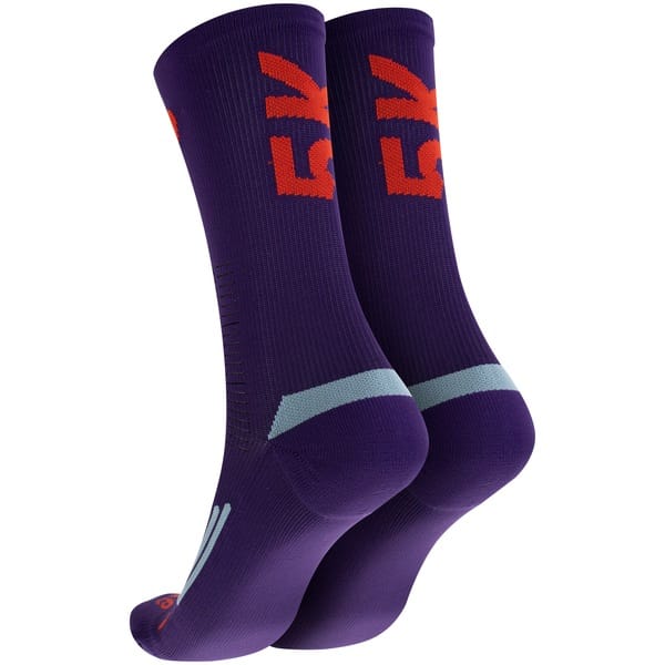 Vista 2 Meia Para Corrida Rally Crew 5k Cano Alto Tamanho 34-38 ASICS Adulto ASICS ROXO/LARANJA