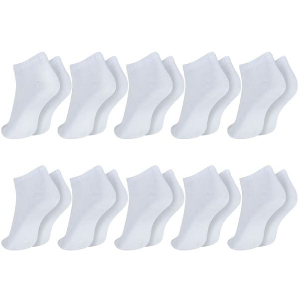 Vista 2 Kit 10 Pares de Meias Respirável Invisível Tamanho 39-44 Oxer Adulto Oxer BRANCO