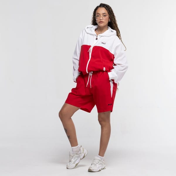 Vista 2 Jaqueta Fila com Capuz DNA Biella Fila VERMELHO/BRANCO