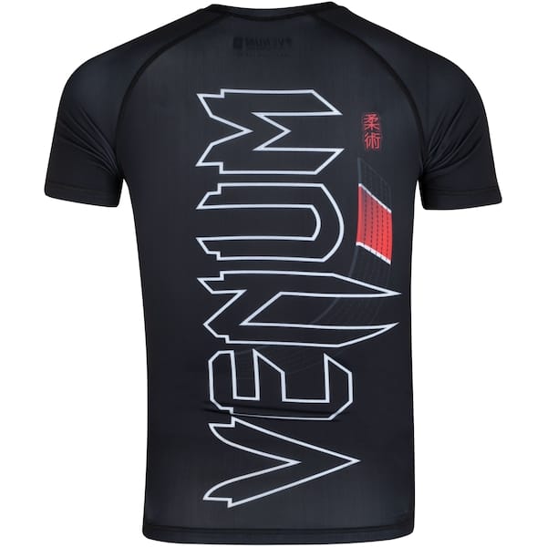 Vista 2 Camiseta Masculina Venum Manga Curta Rashguard Black Belt Dark Venum PRETO
