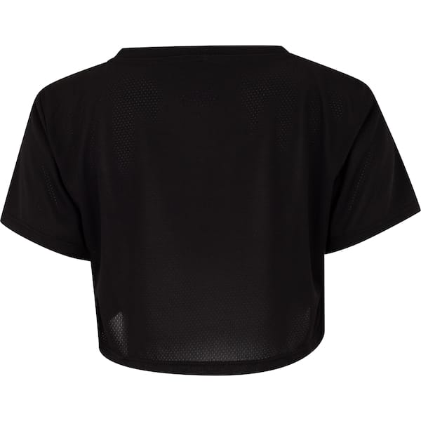 Vista 2 Blusa Cropped Feminina Fit Dance Manga Curta Fit Dance PRETO/ROSA