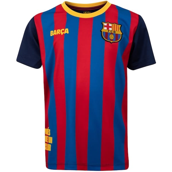 Vista 2 Kit Fardamento do Barcelona Infantil Camiseta + Calção Barcelona AZUL ESC/VERMELHO