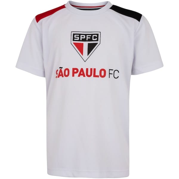 Vista 2 Kit Fardamento do São Paulo Infantil Camiseta + Calção Sao Paulo BRANCO/PRETO