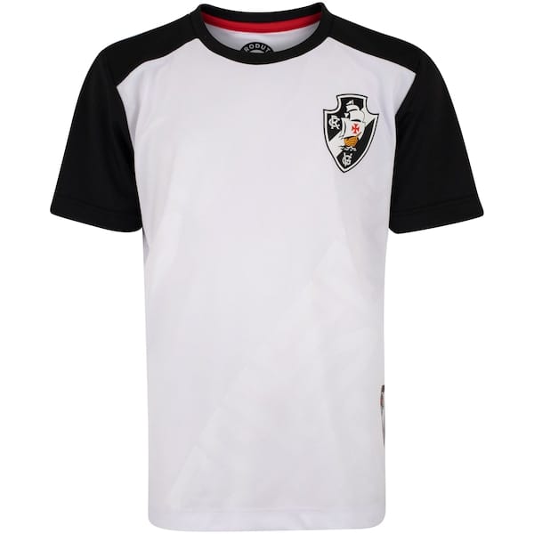 Vista 2 Kit Fardamento do Vasco Infantil Camiseta + Calção Vasco BRANCO/PRETO