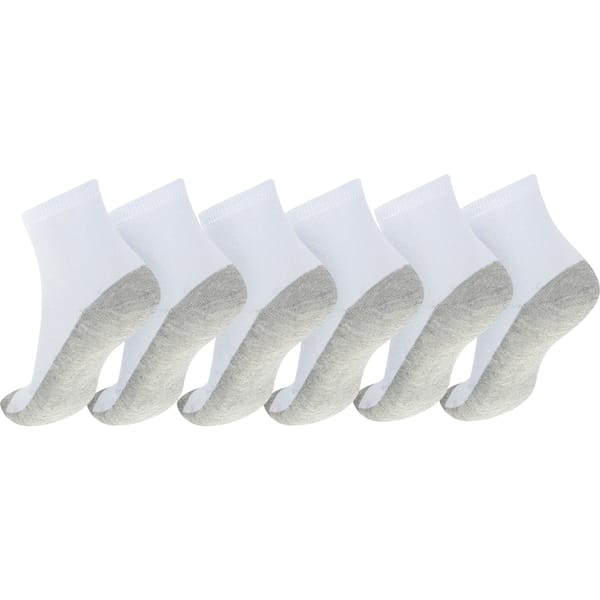 Vista 2 Kit de Meias Cano Médio Oxer com 3 Pares Não Atoalhado Tamanho 27 - 30 Infantil Oxer BRANCO/CINZA