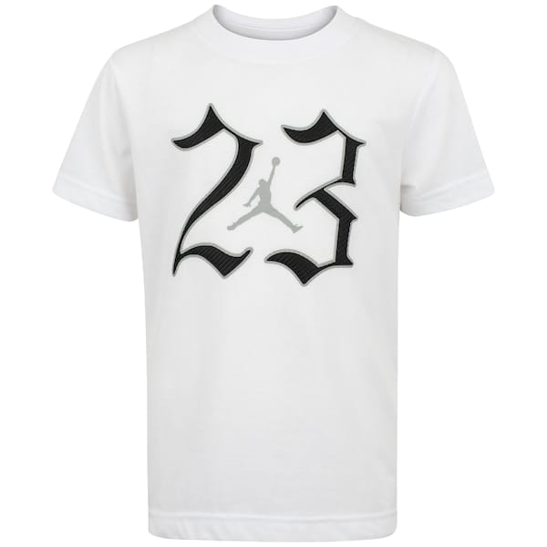 Vista 2 Conjunto Jordan Infantil Nike MVP 23 Camiseta + Bermuda Nike BRANCO/CINZA