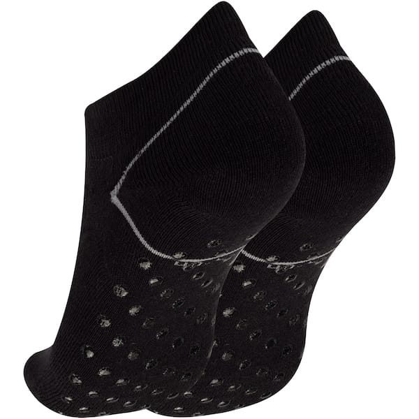 Vista 2 Meia Oxer Invisível Pilates Atoalhada Antiderrapante Tamanho Oxer PRETO