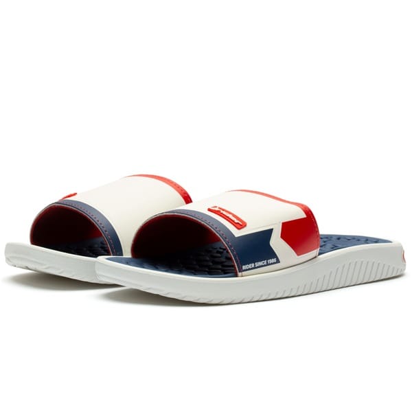Vista 2 Chinelo Slide Rider Pump II Rider BRANCO/AZUL