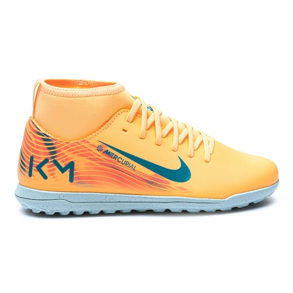 Vista principal Chuteira Society Infantil Nike Mercurial Superfly 10 Club Mbappé Nike LARANJA/AZUL