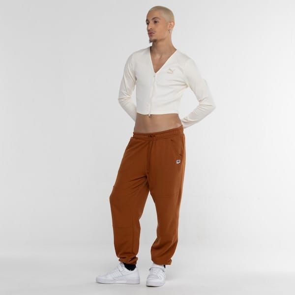 Vista principal Calça Puma Downtown Sweatpants Puma MARROM