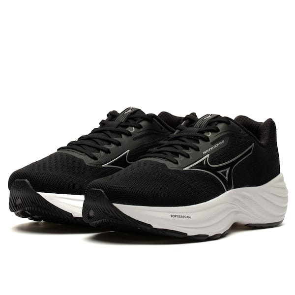 Vista 2 Tênis Mizuno Goya 2 Unissex Mizuno PRETO/BRANCO