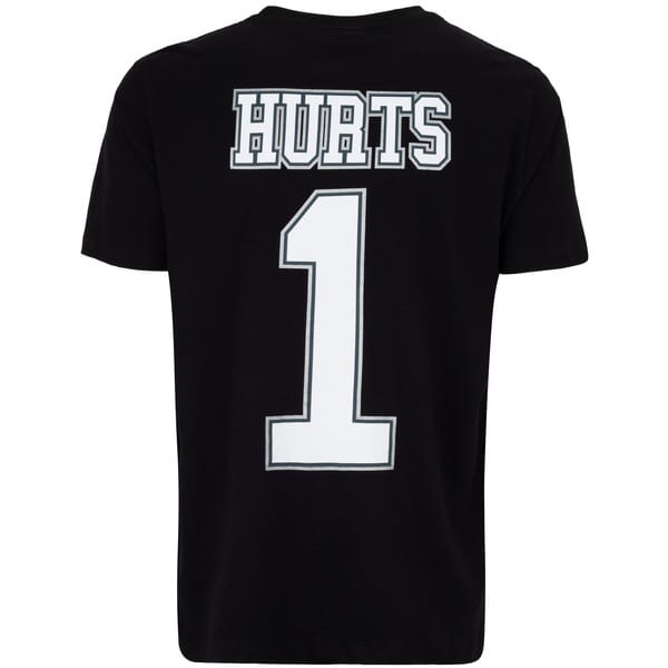 Vista 2 Camiseta do Philadelphia Eagles NFL Masculina Player Hurts NF012 NFL PRETO