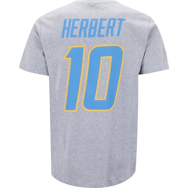Vista 2 Camiseta do Los Angeles Chargers NFL Masculina Player Herb NFL CINZA MESCLA