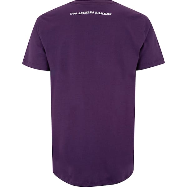 Vista 2 Camiseta do Los Angeles Lakers NBA Masculina Core N0652 NBA ROXO ESCURO
