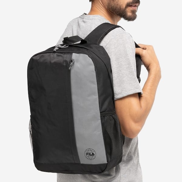 Vista 2 Mochila Fila Mondo 18 Litros Fila PRETO/CINZA