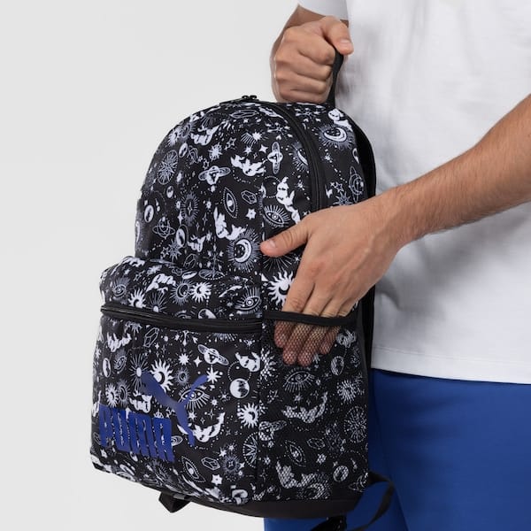 Vista 2 Mochila Puma Phase AOP 22 Litros Puma PRETO/PRETO