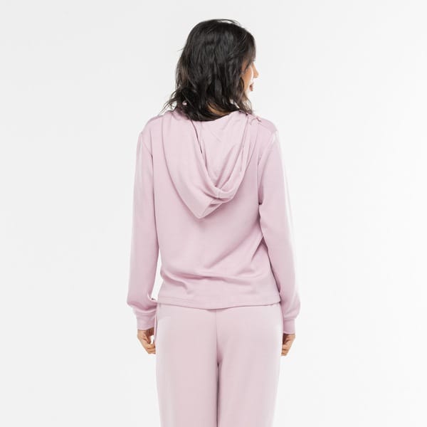 Vista 2 Jaqueta Feminina Oxer com Capuz Premium Oxer ROSA CLARO