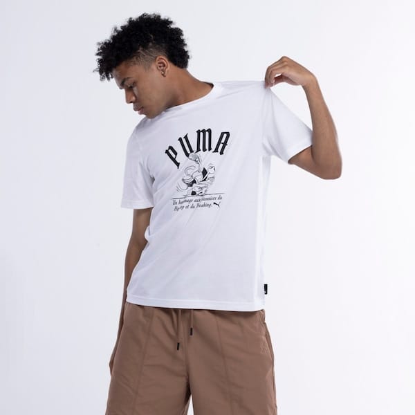 Vista 2 Camiseta Puma Manga Curta Graphics Super Tee Puma BRANCO