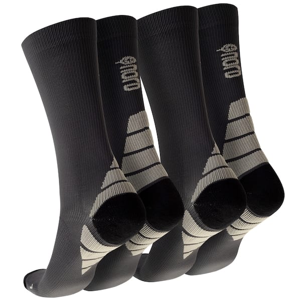 Vista 2 Kit 2 pares de Meias Nord Cano Longo Trilha Tamanho 34-38 Adulto Nord Outdoor CINZA ESC/CINZA CLA