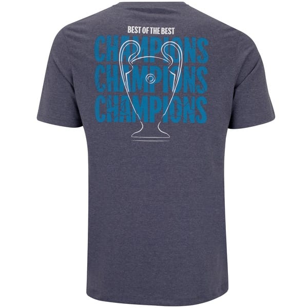 Vista 2 Camiseta UEFA Champions Masculina Casual Uefa AZUL ESC MESCLA