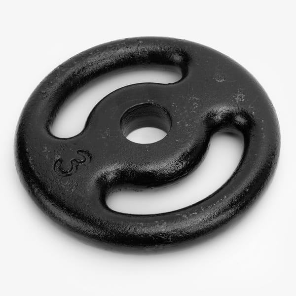 Vista 2 Anilha de Ferro Oxer 3 kg Vazada Oxer PRETO