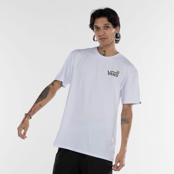 Vista 2 Camiseta Vans Manga Curta Posted SS Vans BRANCO