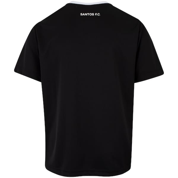Vista 2 Camiseta do Santos Braziline Infantil Matriz braziline PRETO/BRANCO