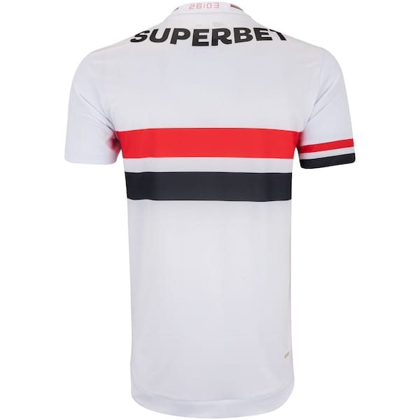 Vista 2 Camisa do São Paulo I 25 Jogador New Balance Masculina New Balance BRANCO/VERMELHO