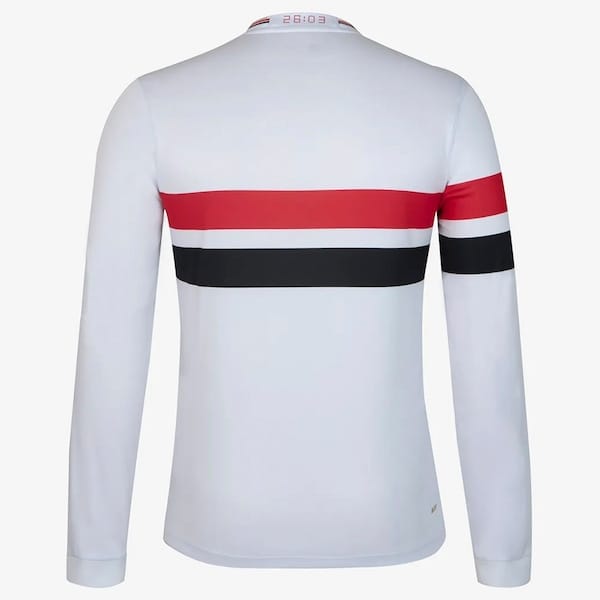 Vista 2 Camisa do São Paulo I 25/26 Away Manga Longa New Balance Unisex New Balance BRANCO/VERMELHO