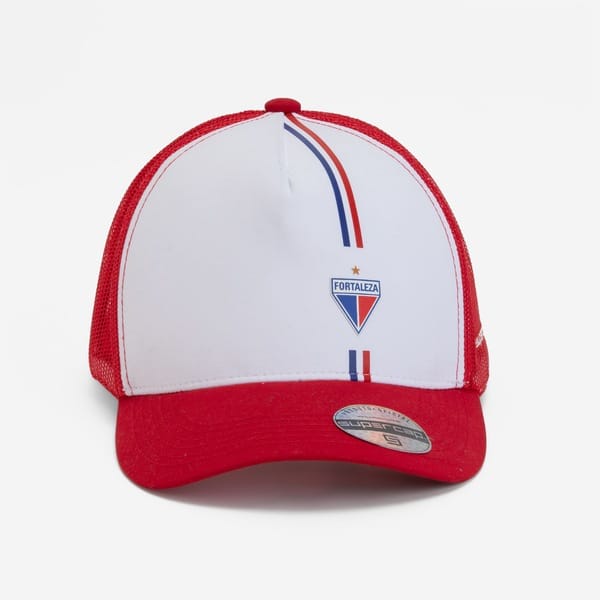 Vista 2 Boné do Fortaleza Aba Curva Supercap Trucker Strapback Adulto Super Cap VERMELHO/BRANCO